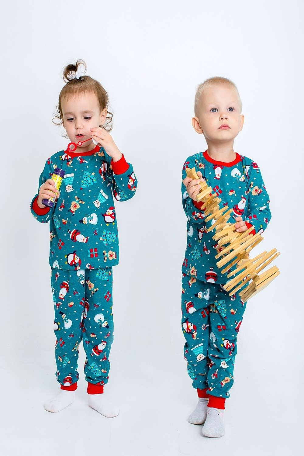 Пижама Эльф детская - темно-зеленый