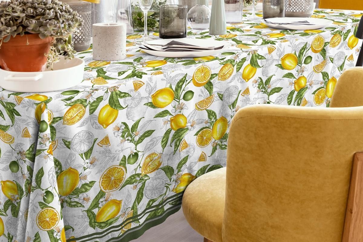 Скатерть рогожка - Lemon