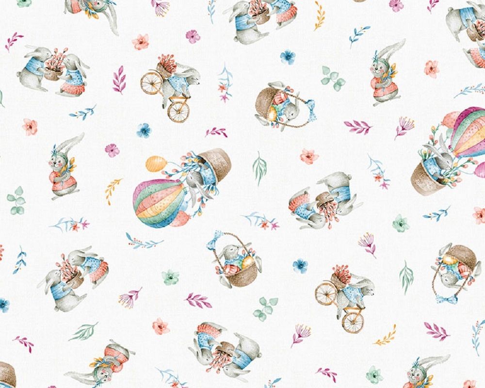 Скатерть рогожка - Пасхальный кролик