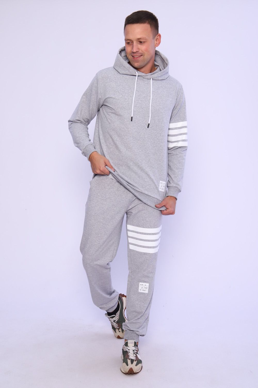 Костюм 11875 - серый меланж