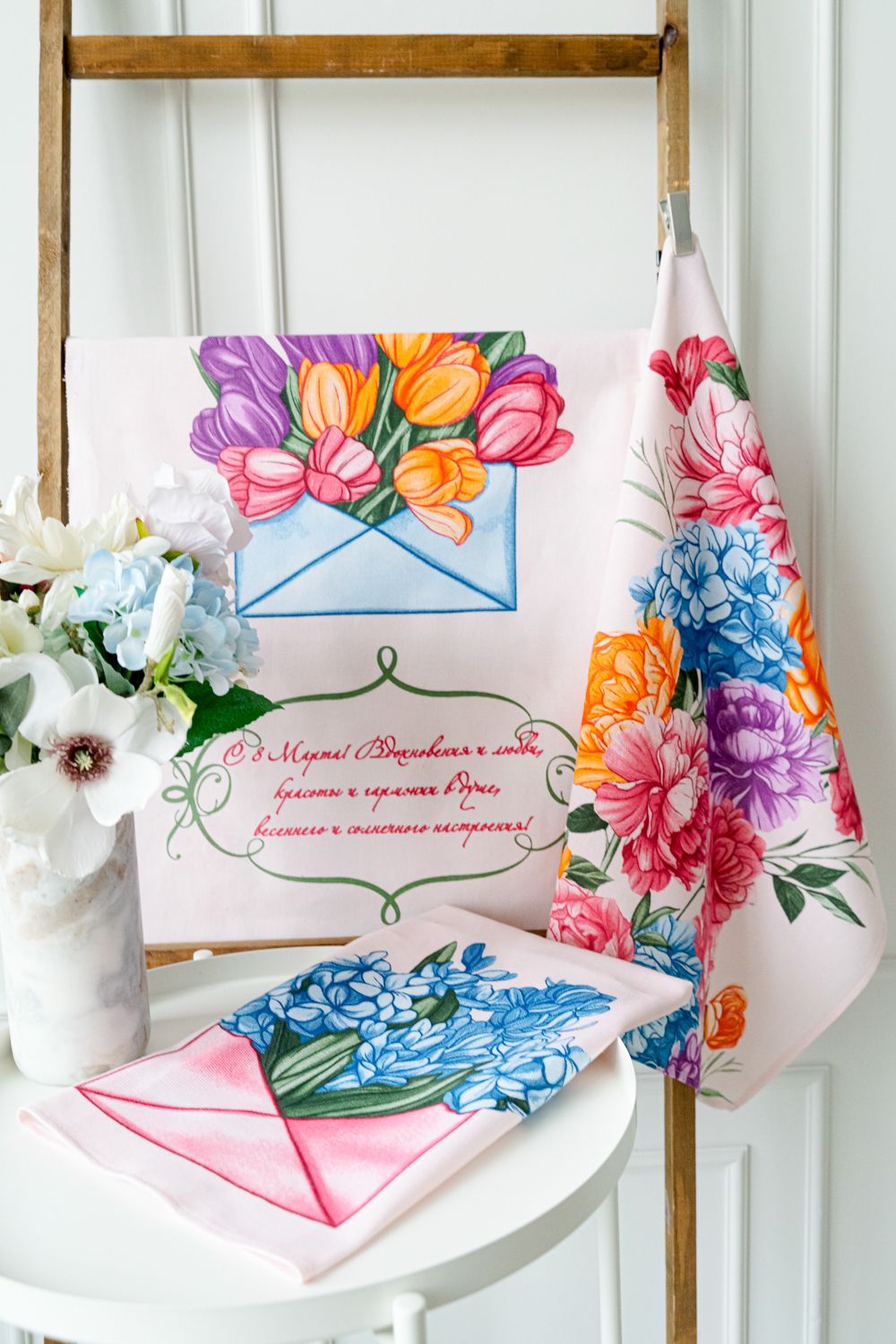 Набор полотенец Кашарель - розовый персик