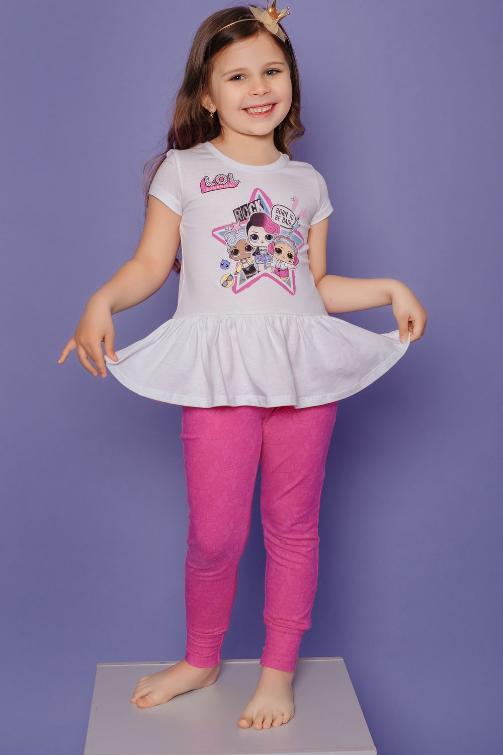 Туника 22709 детская LOL Surprise - белый