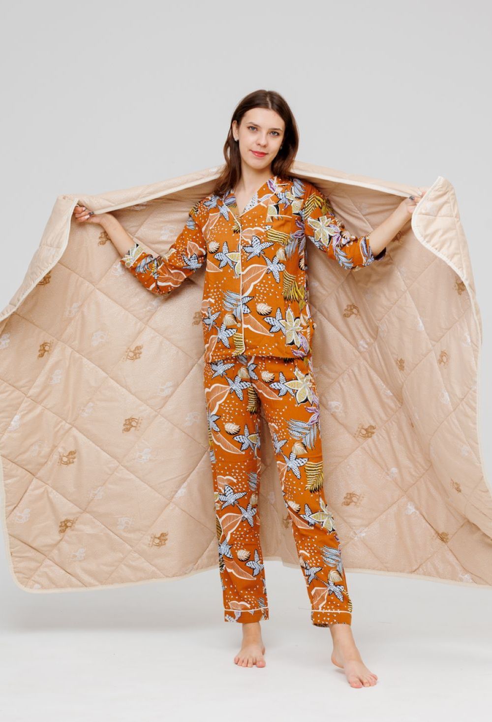 Одеяло облегченное Верблюд Raposa home, ткань тик