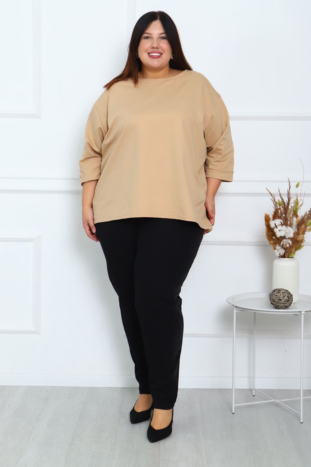 Брюки 24660 - черный кожа