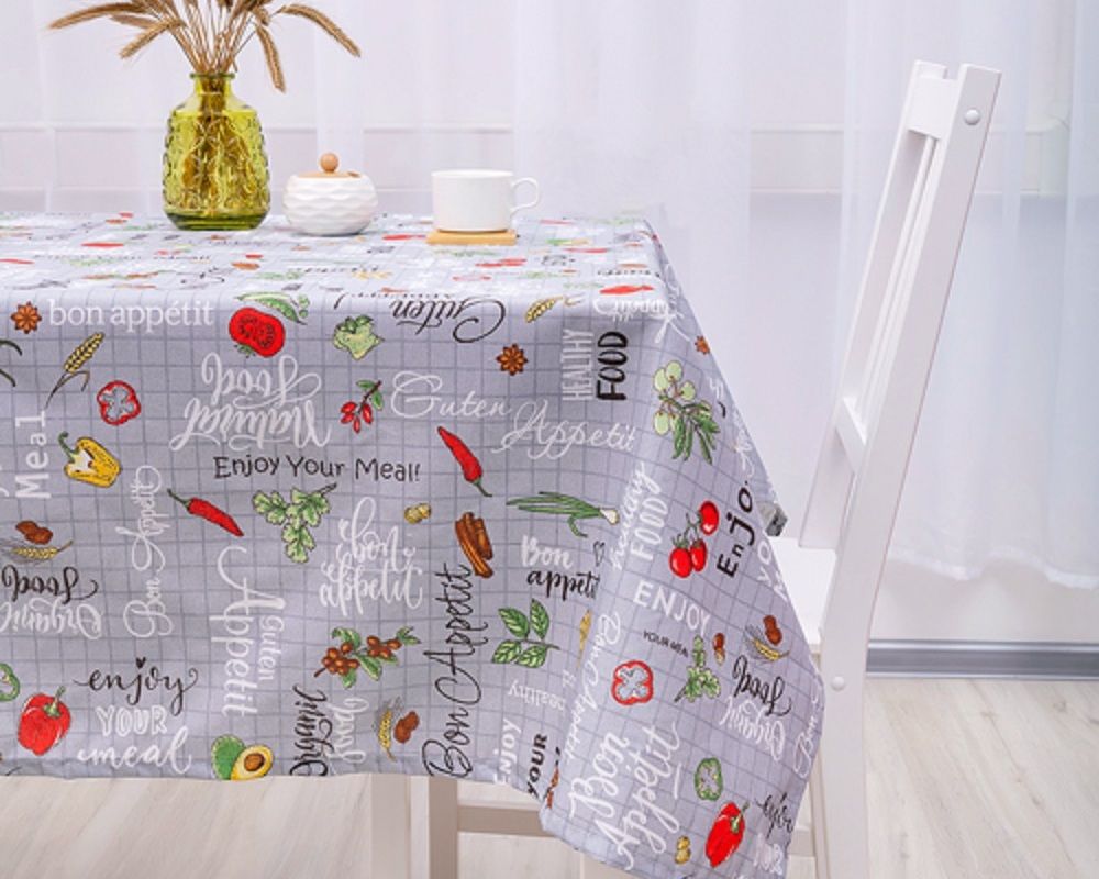 Скатерть рогожка - Перчик Чили