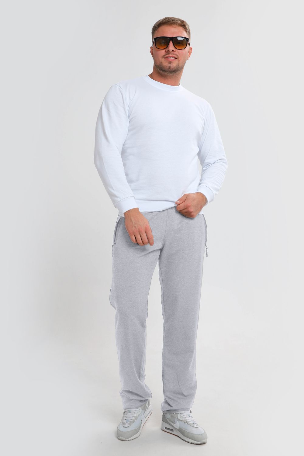 Брюки 22245 - серый меланж