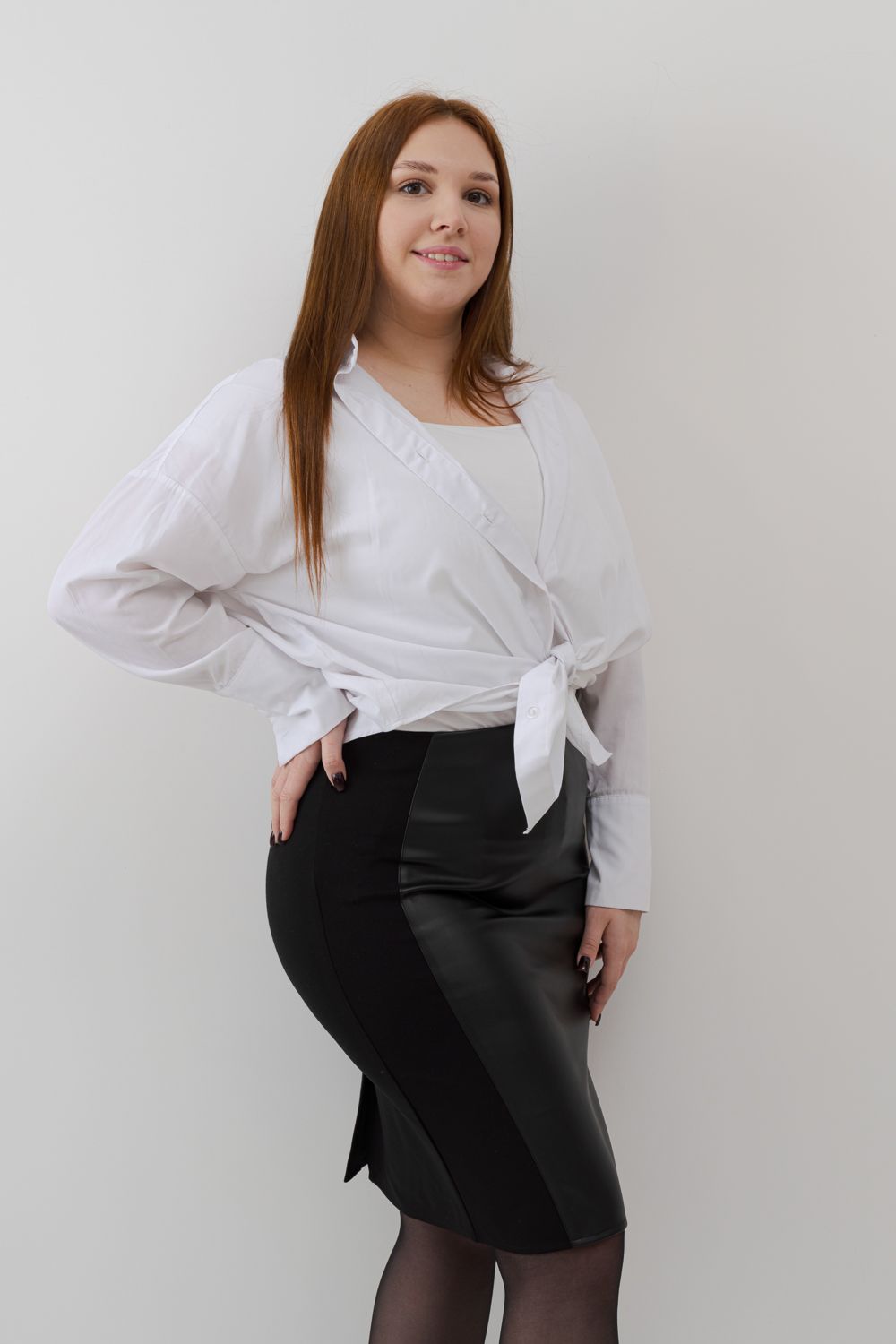 89601 Юбка комбинированная - черный