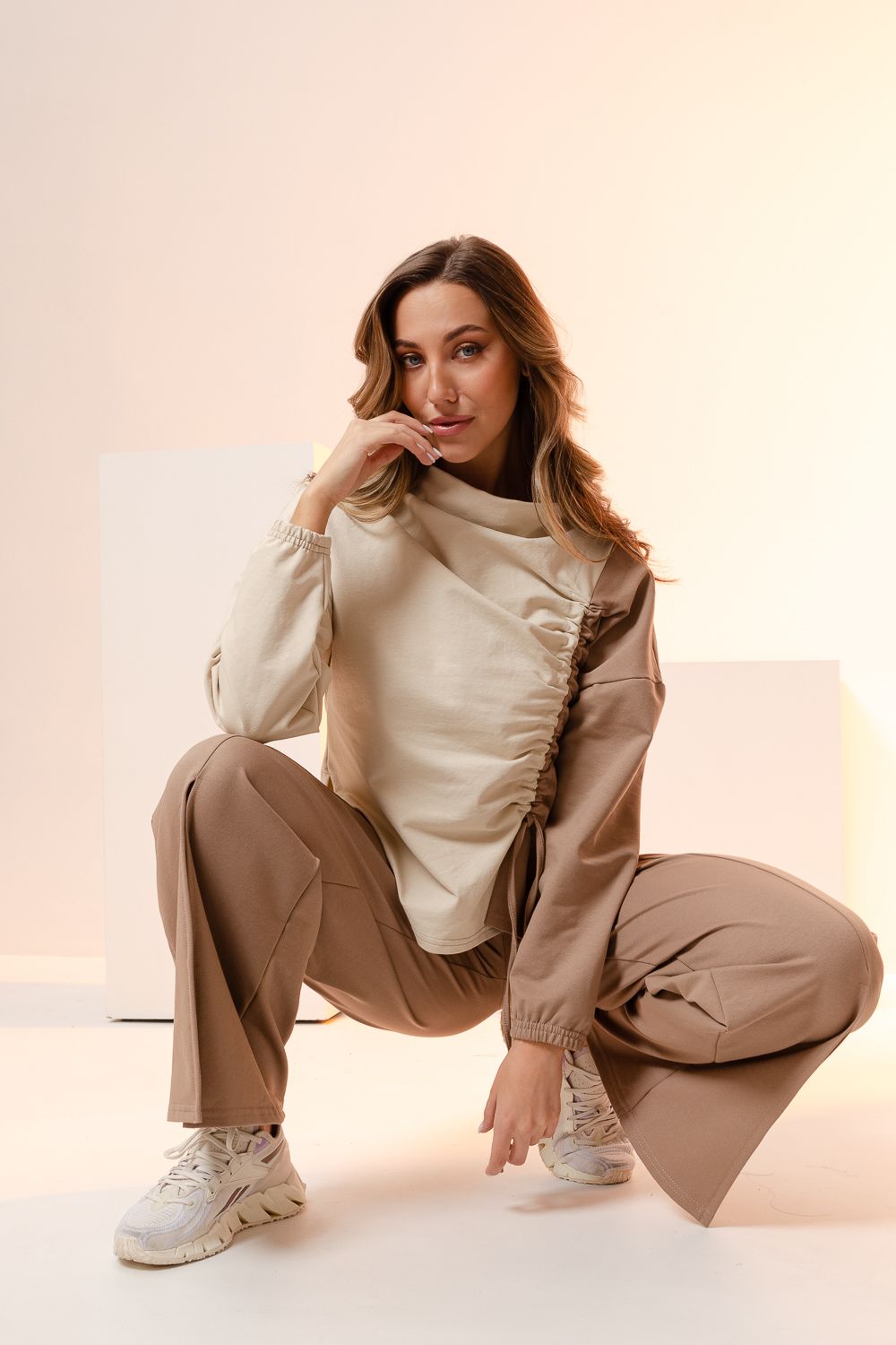 Костюм 7396 - молочно-бежевый