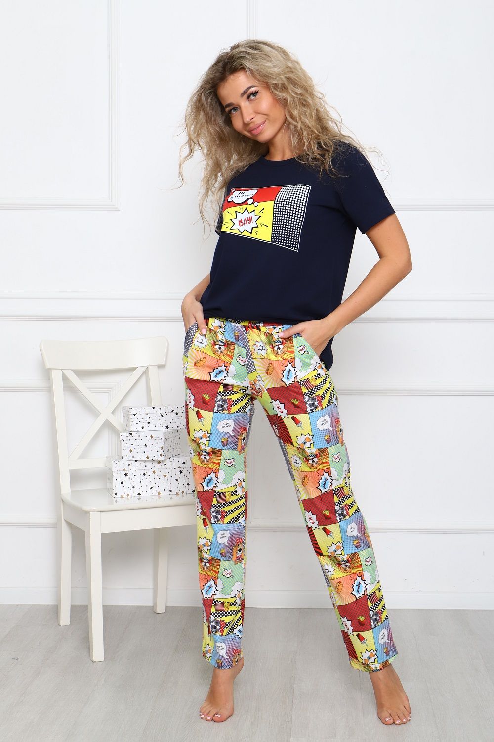 Пижама 57126 - темно-синий