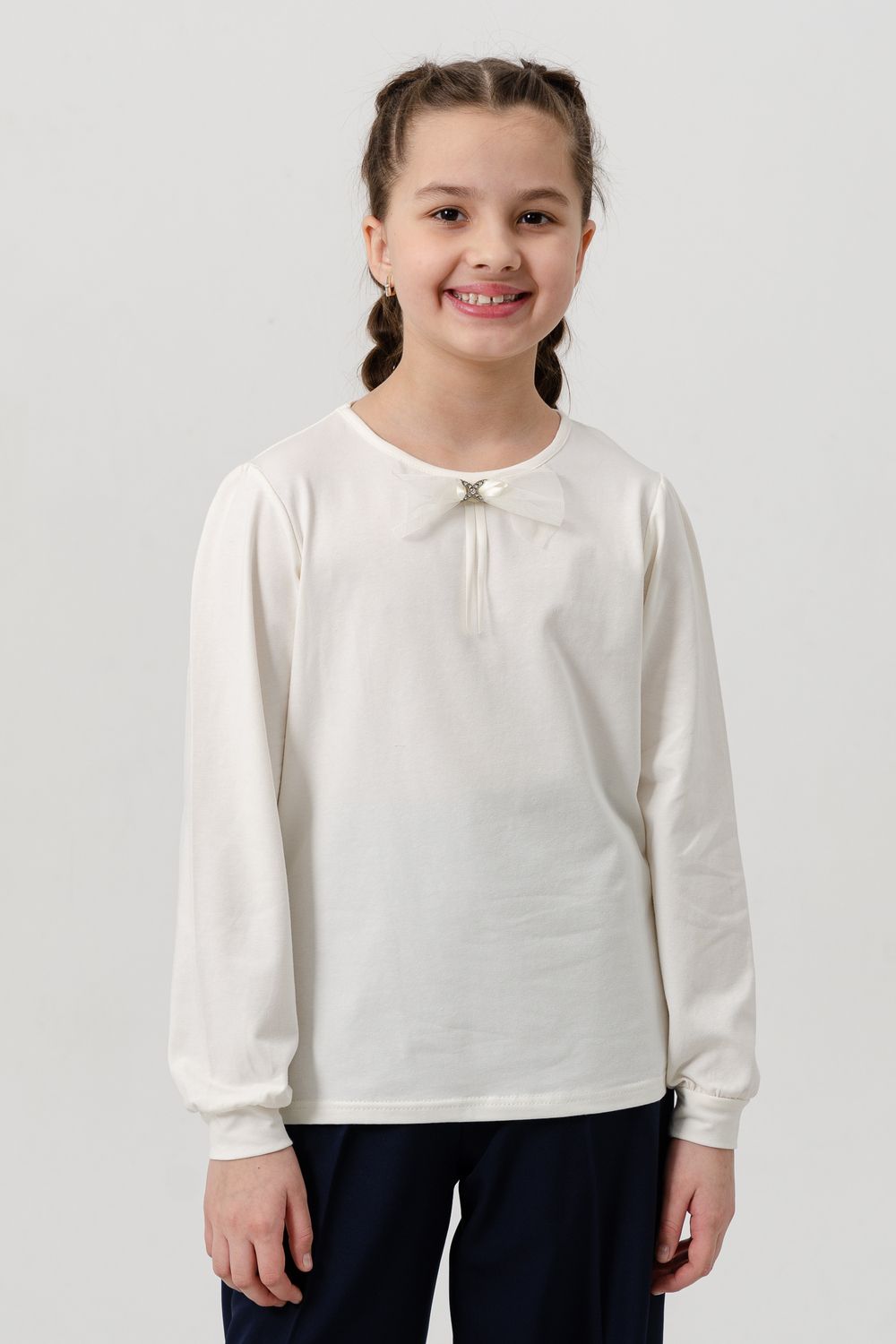 Блузка Микелла длинный рукав детская - экрю