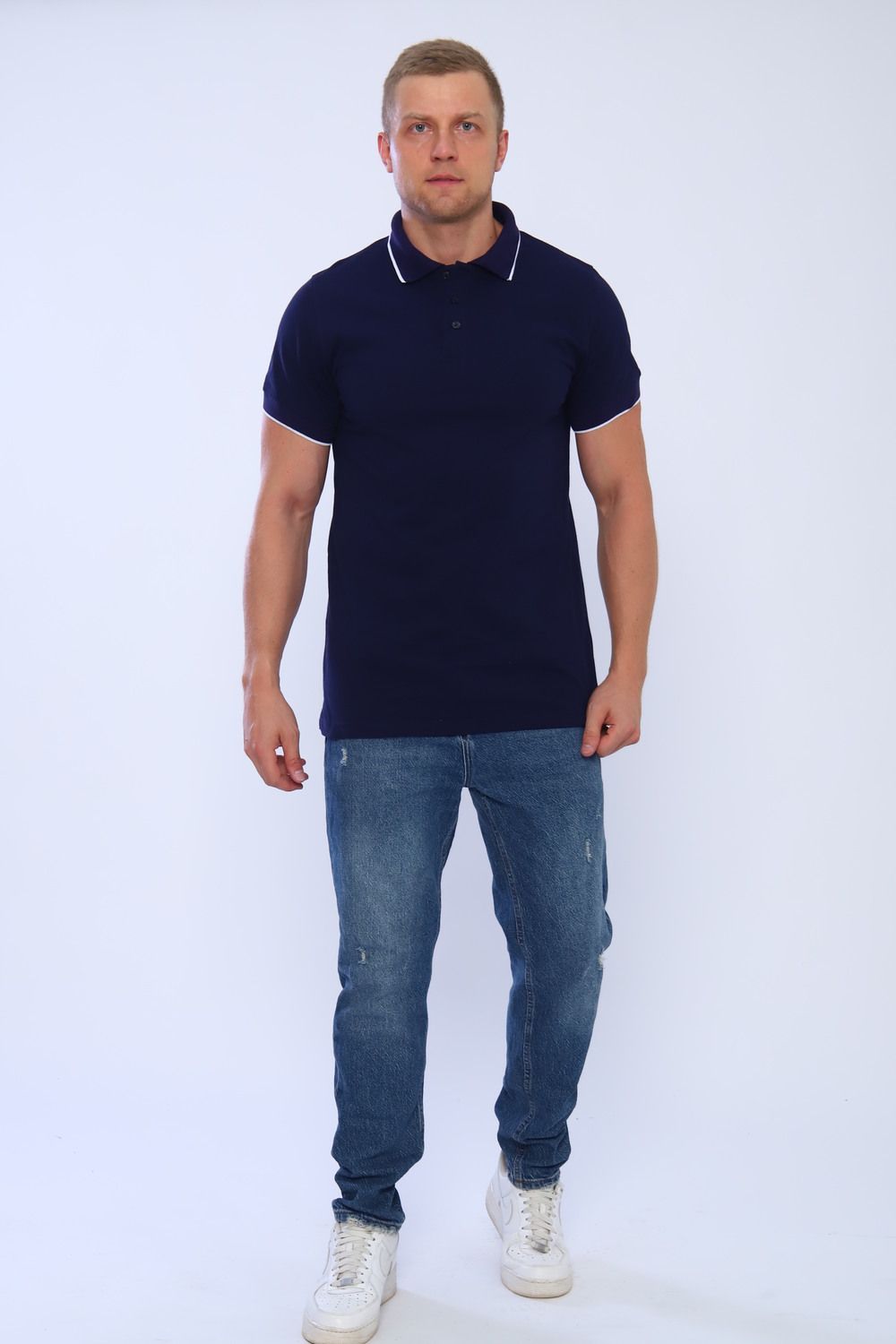 Поло 03 Бренд Rozhkova KV - синий