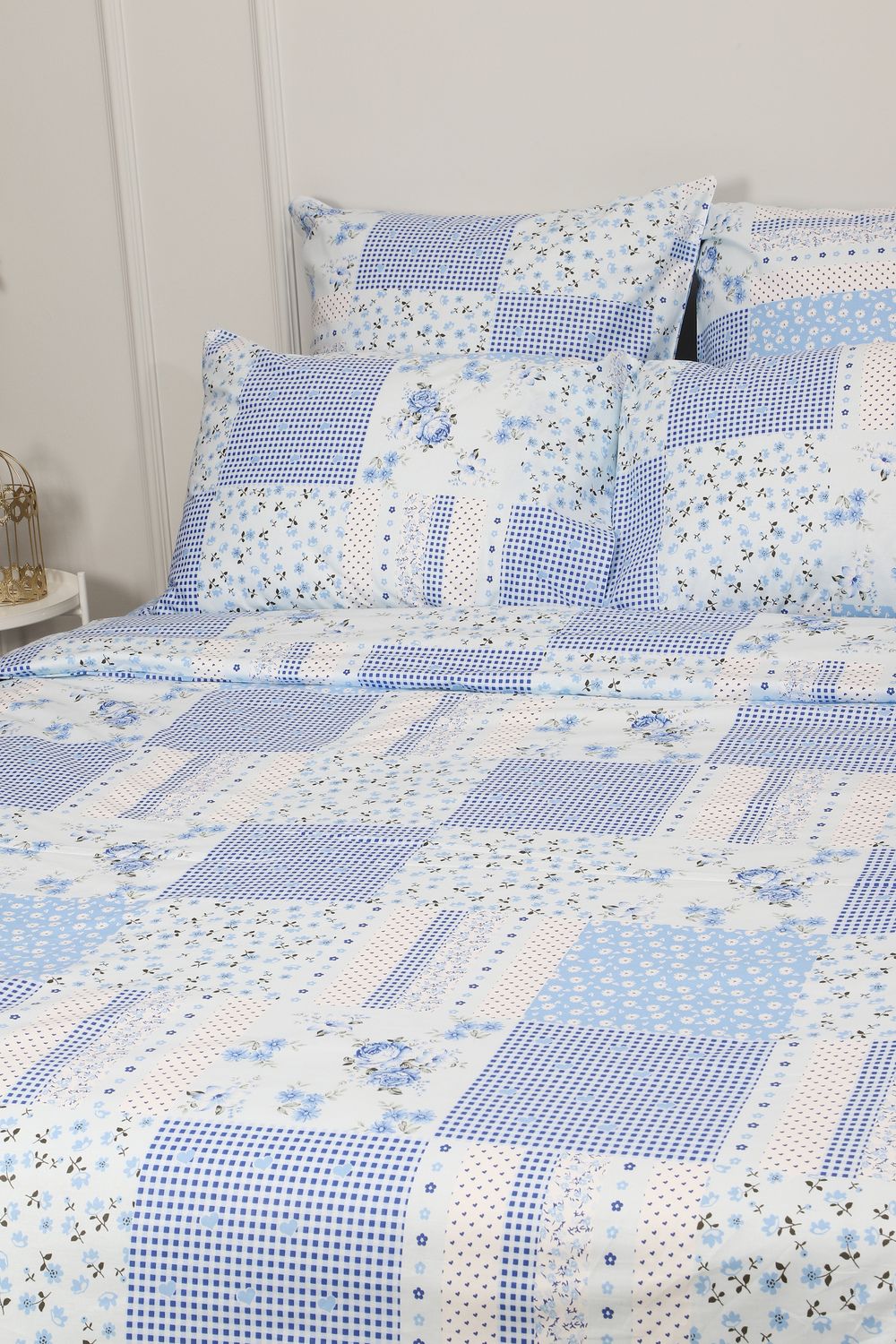 Пододеяльник бязь 142г/м2 Пэчворк-1 - голубой