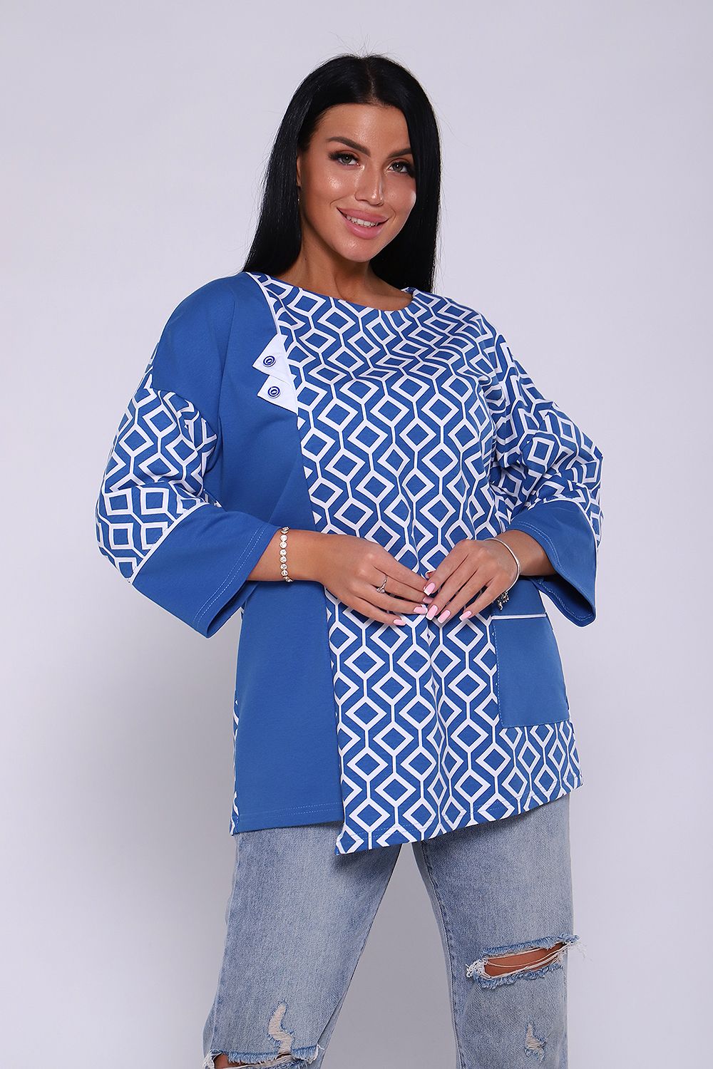 Туника 38575 - синий