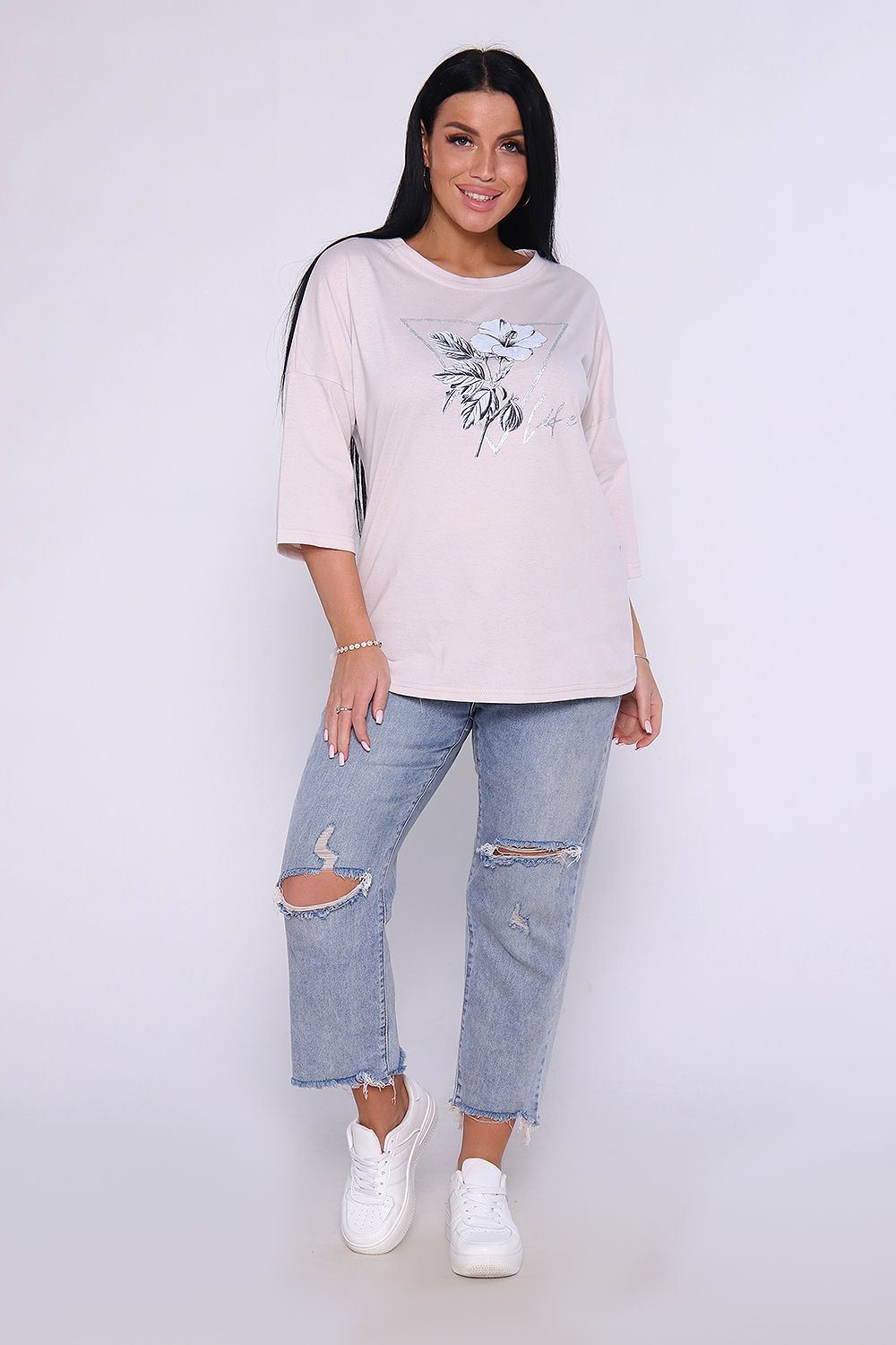 Туника 80025 - бежевый