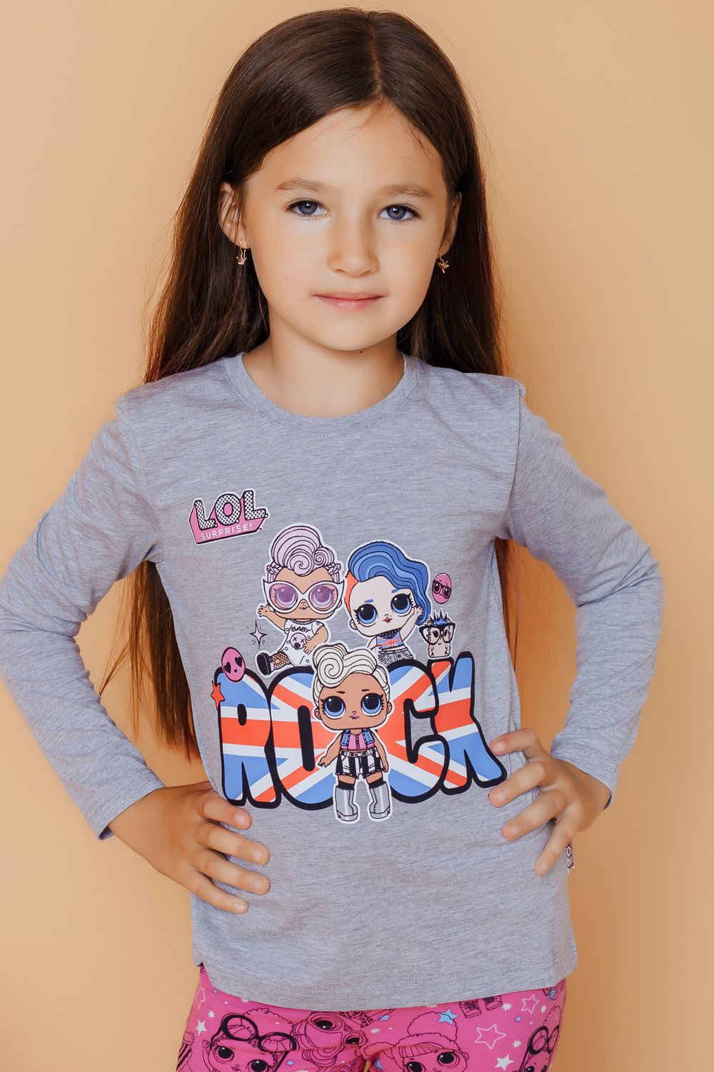 Футболка 22717 детская LOL Surprise - серый меланж