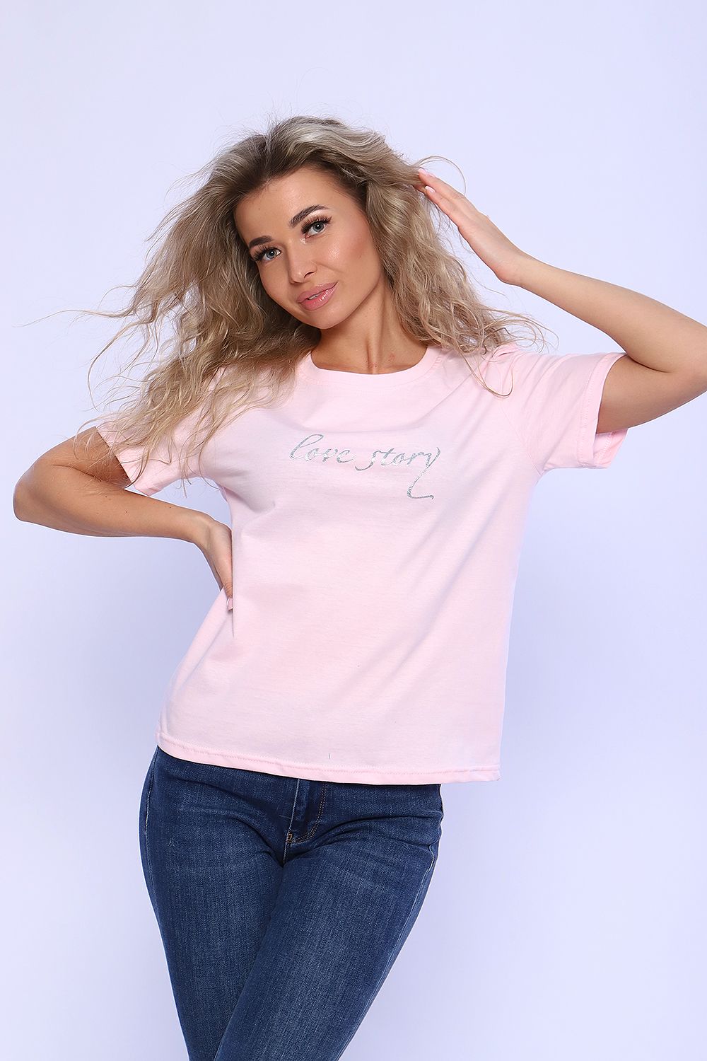 футболка 70087 - светло-розовый
