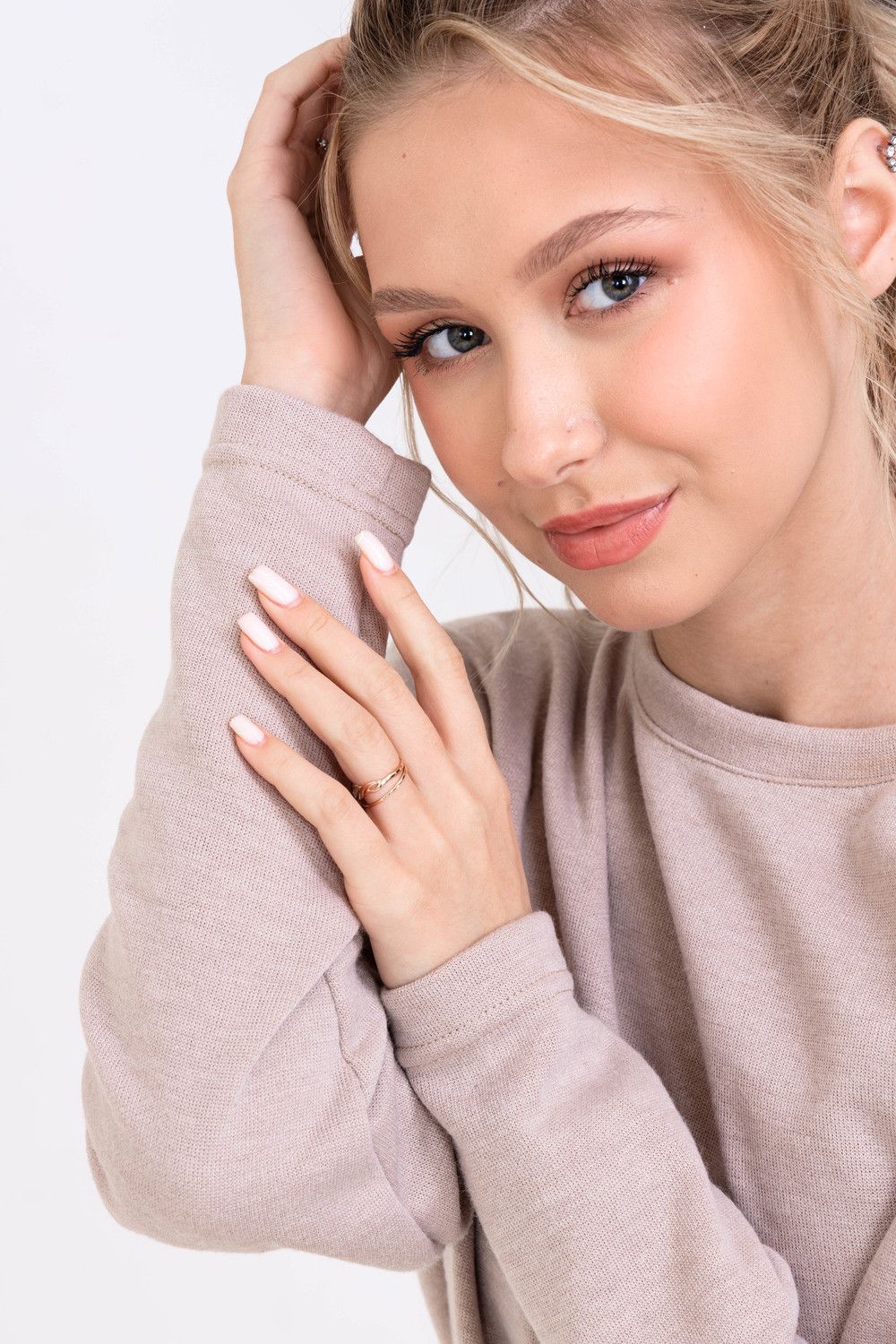 Джемпер 62019 - бежевый