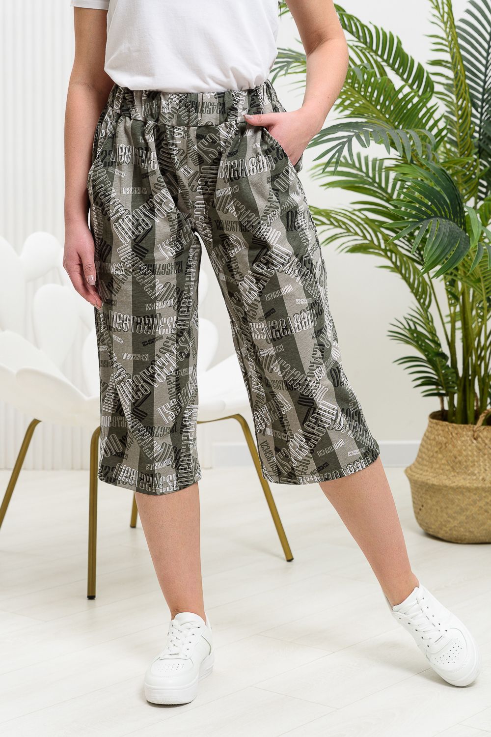 Бриджи 9019 - хаки цифры