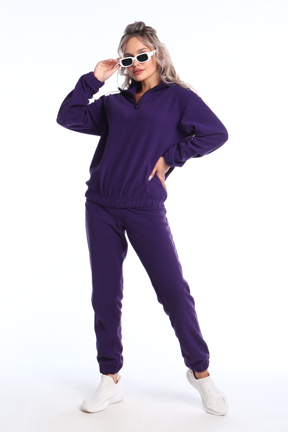 Костюм с брюками Лазурит 21фл - фиолетовый