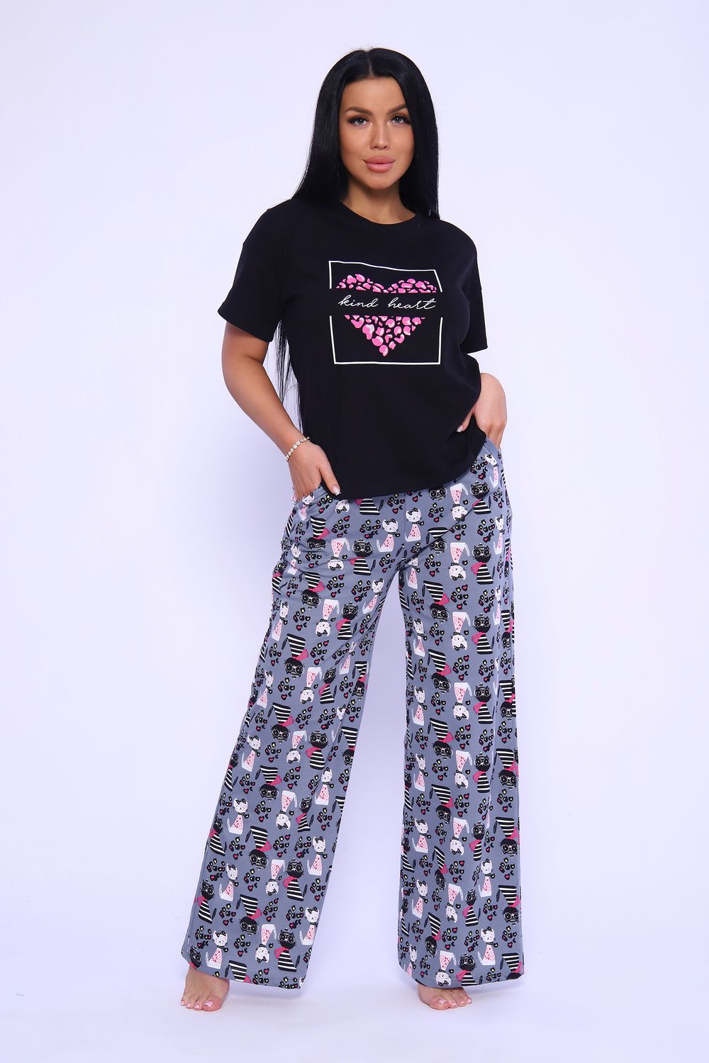 Костюм 71099 - черно-серый