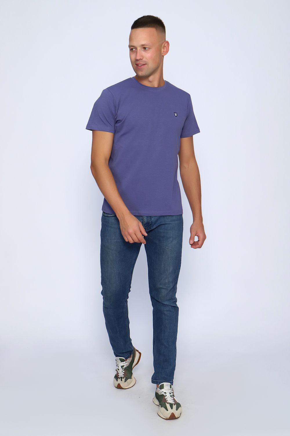 Футболка мужская 86075 - фиолетово-серый
