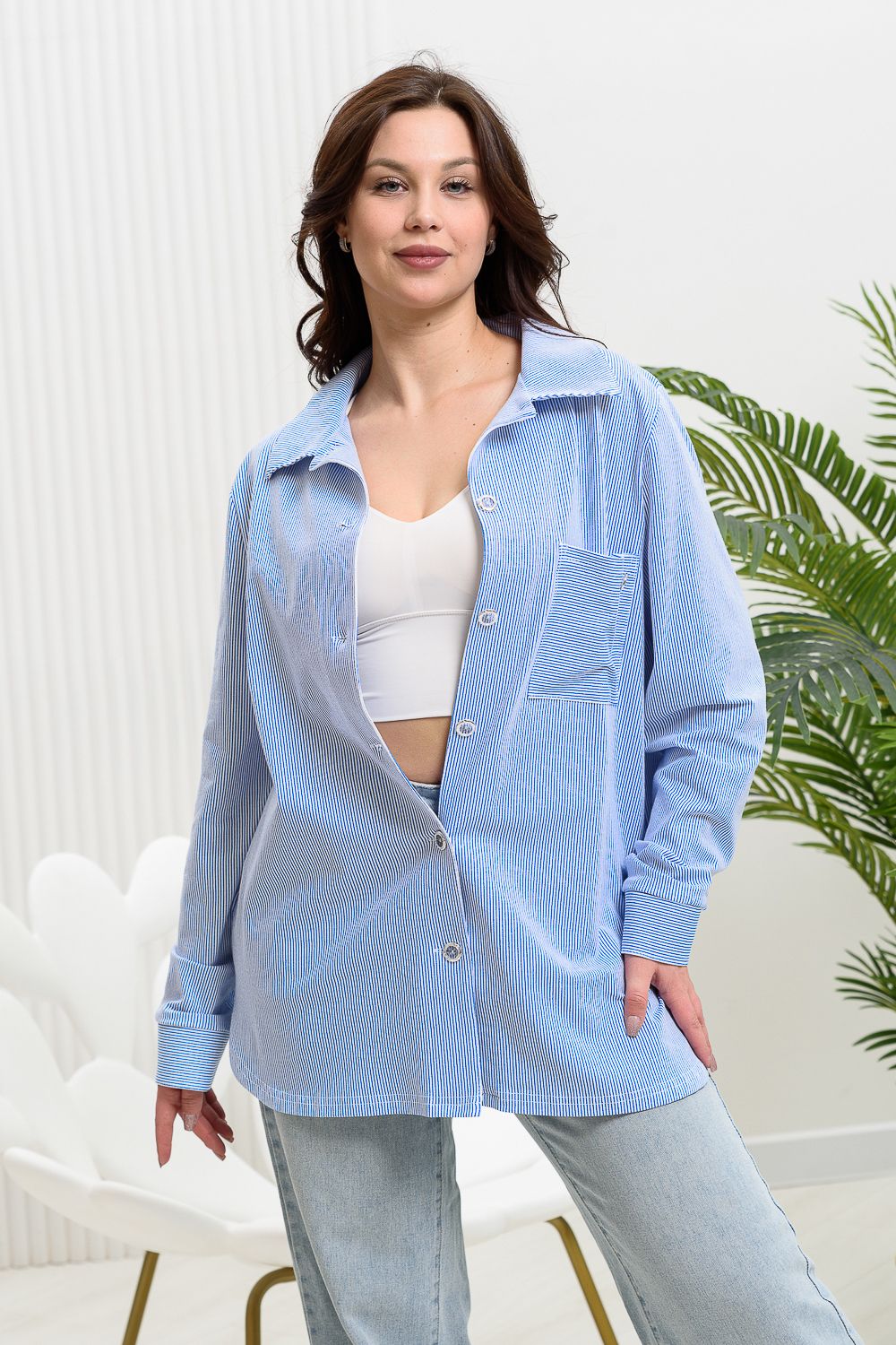 Рубашка 9223 - голубой