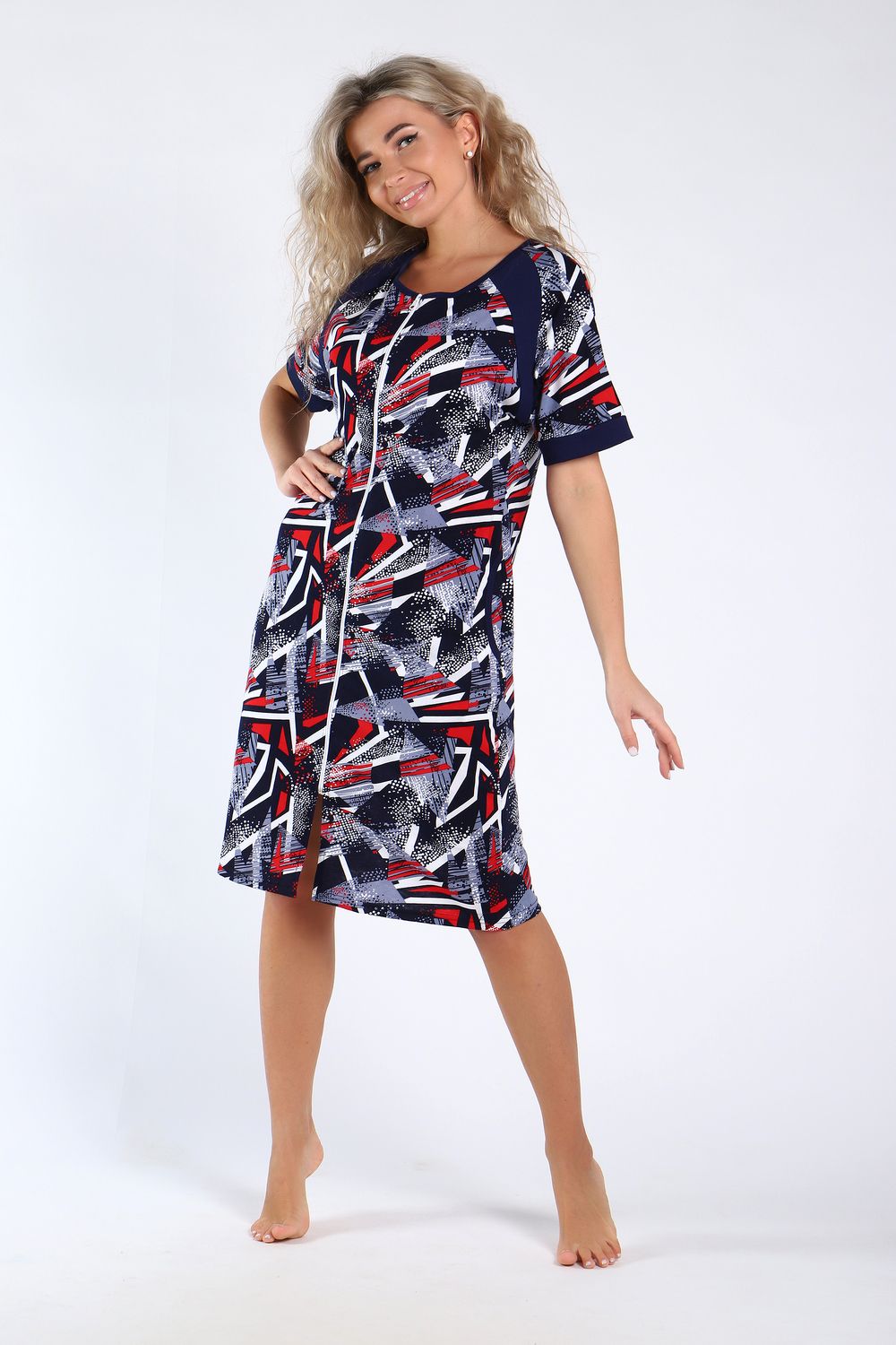 Халат 89377 - темно-синий