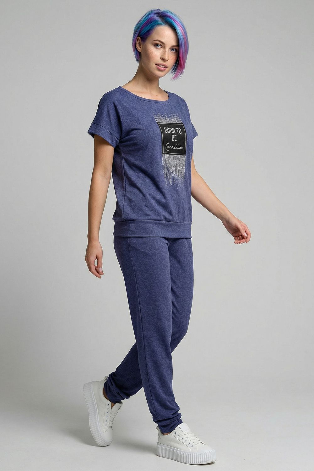 Костюм женский 51079 - индиго меланж