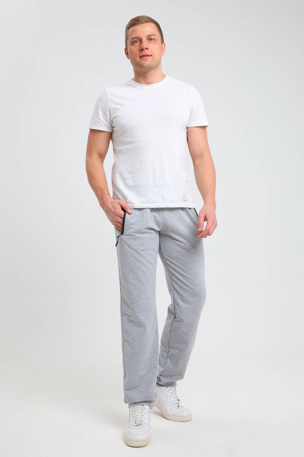 Брюки 22266 - серый меланж