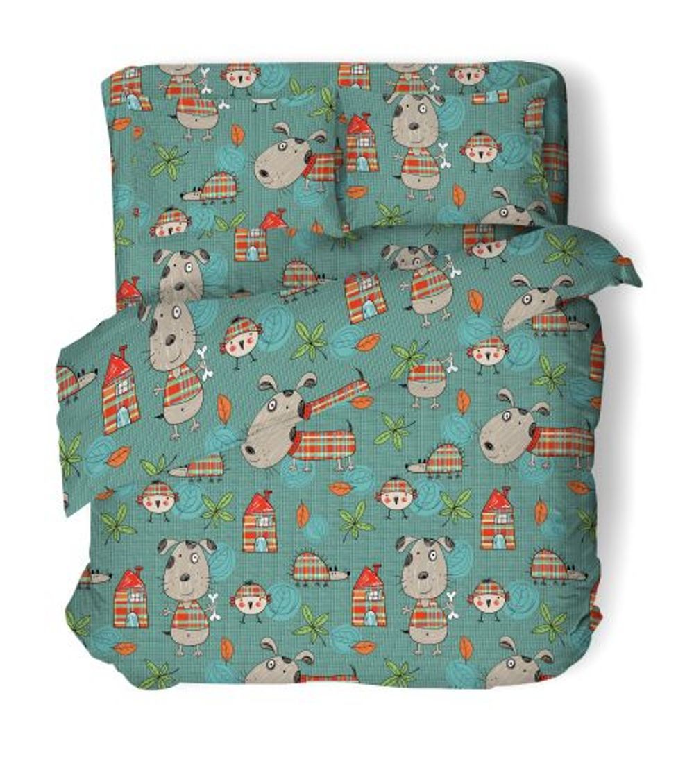 КПБ ЧОКО поплин 1,5 сп - зеленый