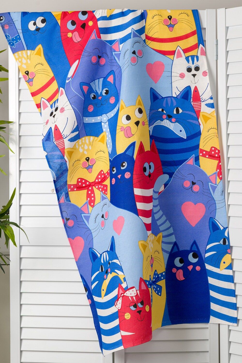 Полотенце пляжное Полосатый рейс - голубой