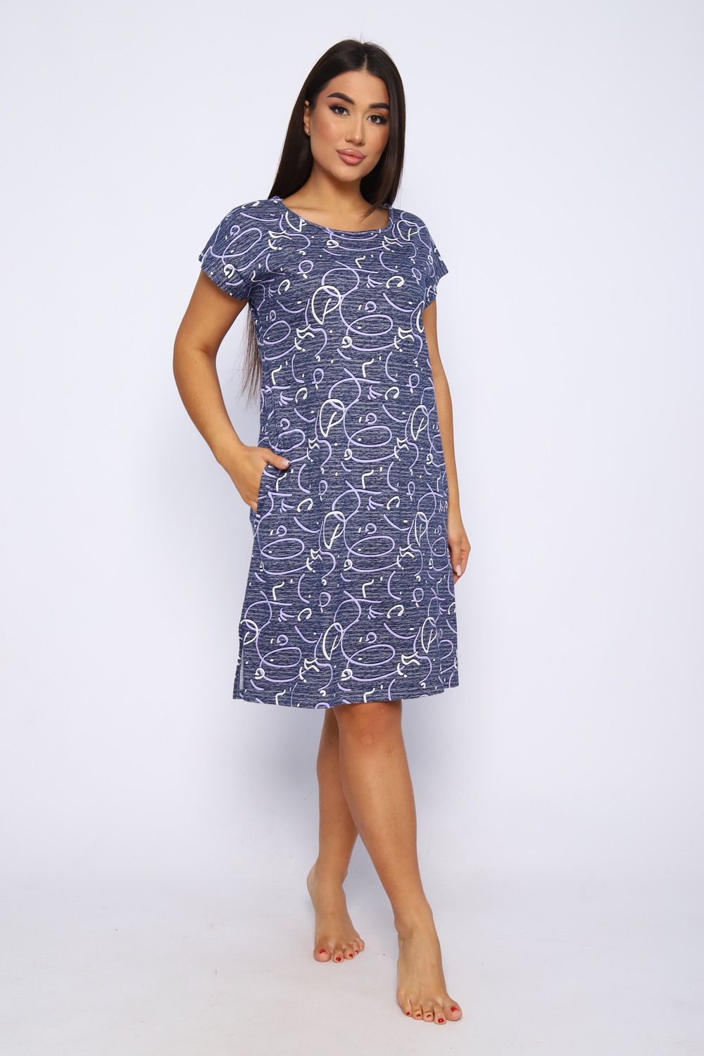 Платье 016 Бренд Rozhkova KV - синий