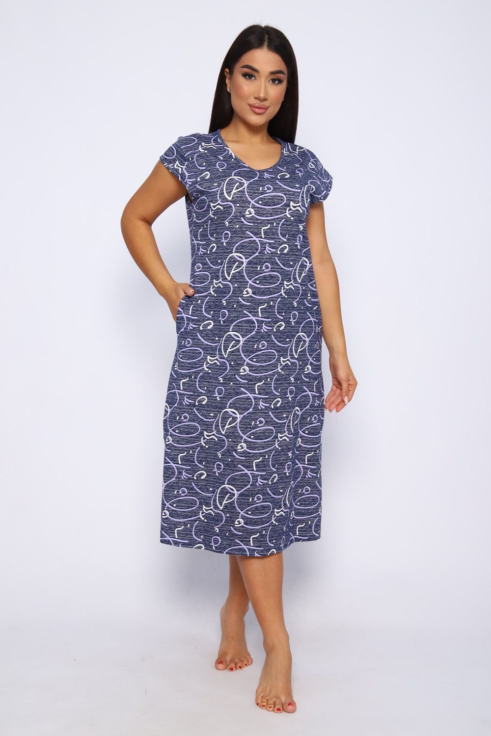 Платье 015 Бренд Rozhkova KV - синий