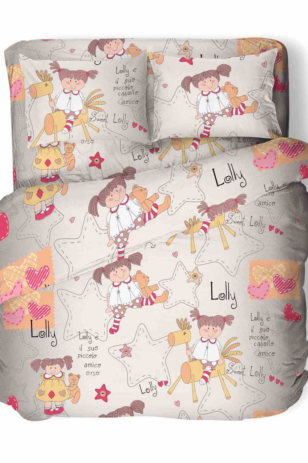 КПБ ЛОЛЛИ поплин 1,5 сп - светло-коричневый