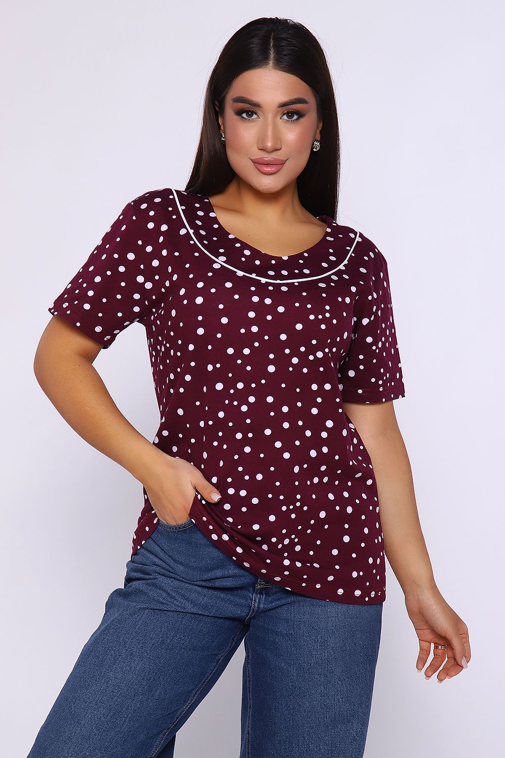 Туника 24281 - бордовый