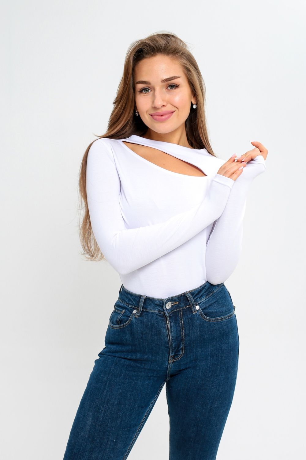 Лонгслив 100007 - белый