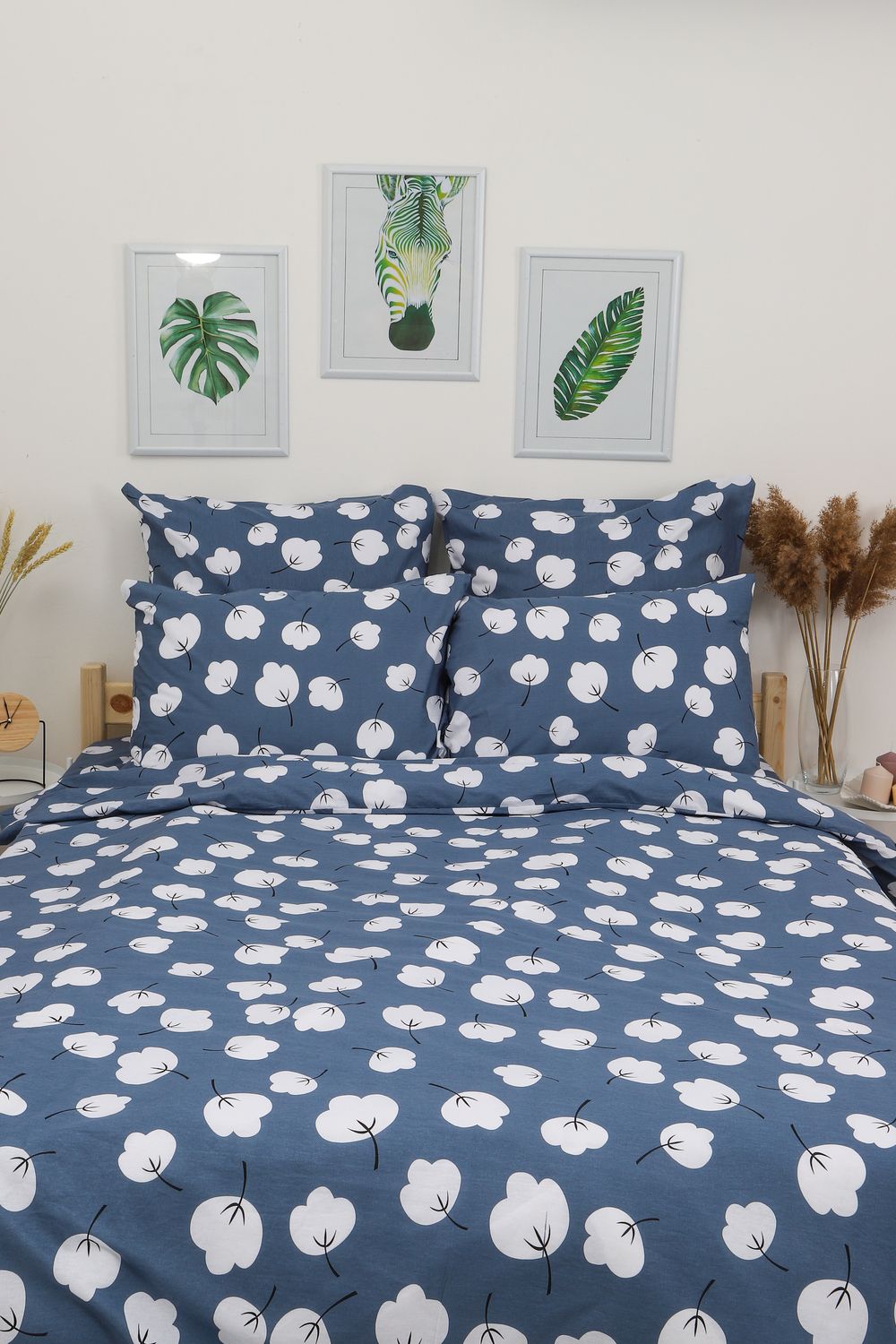 Пододеяльник перкаль Нежность хлопка - синий