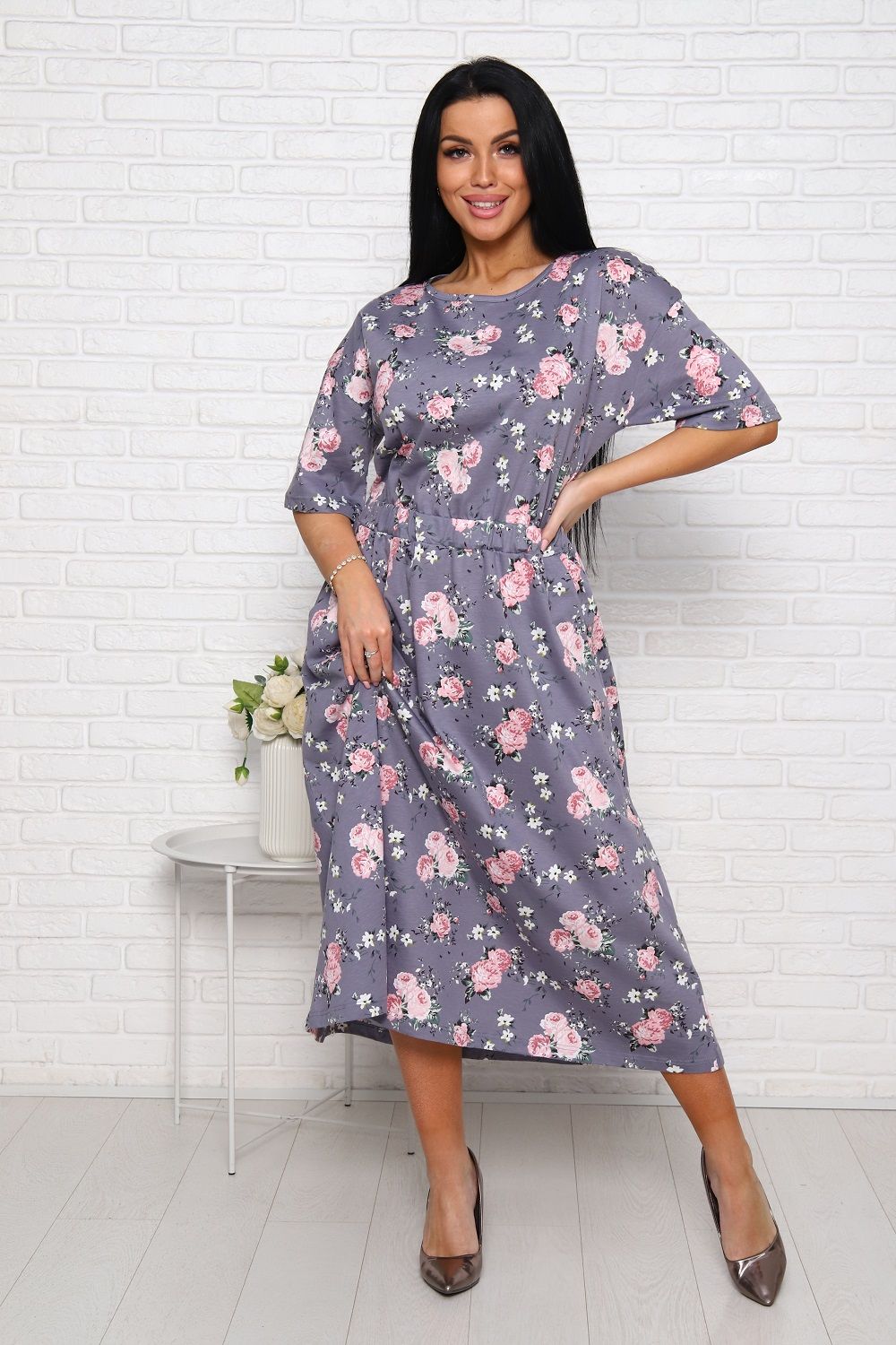 Платье 57142 - сирен,розов