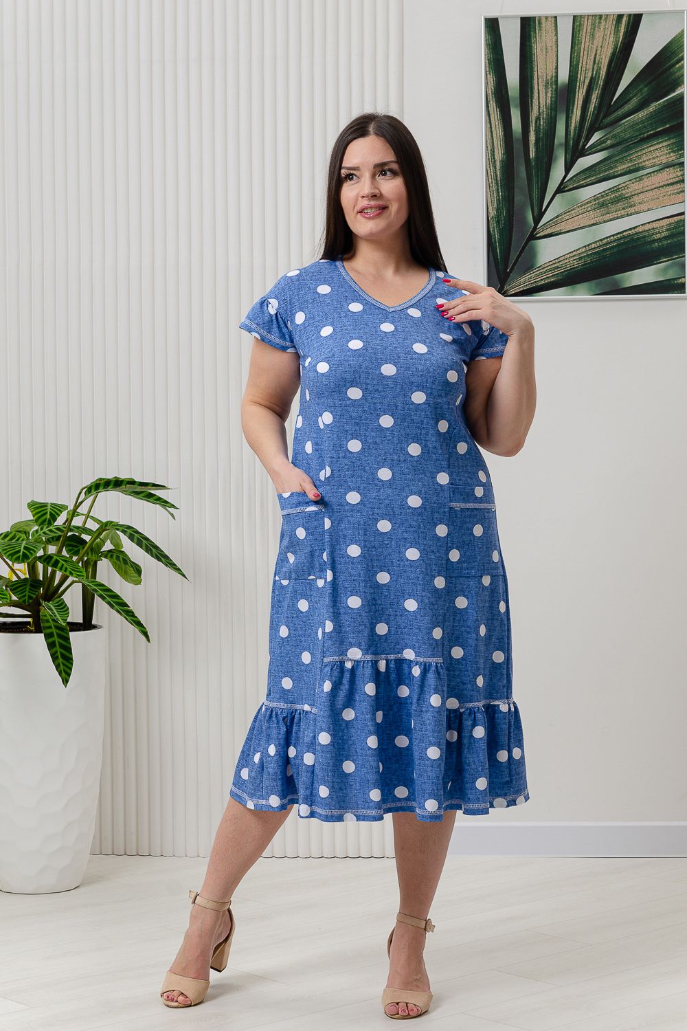 Платье женское 9238 - горох