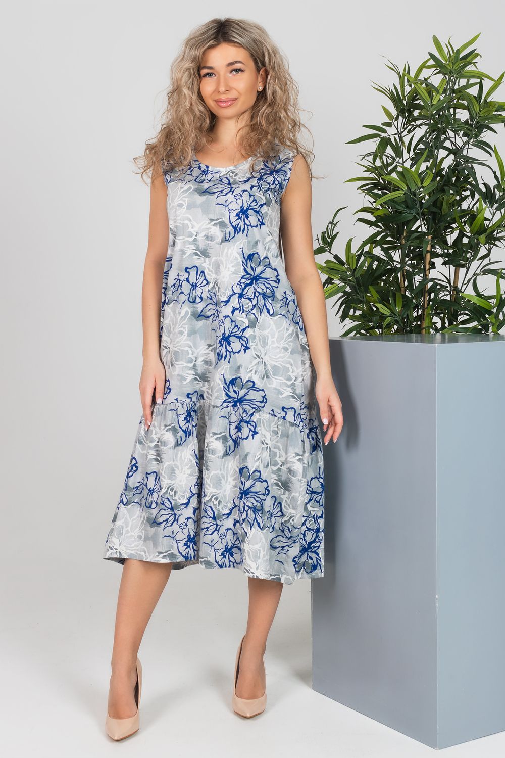 Сарафан 45598 - серый