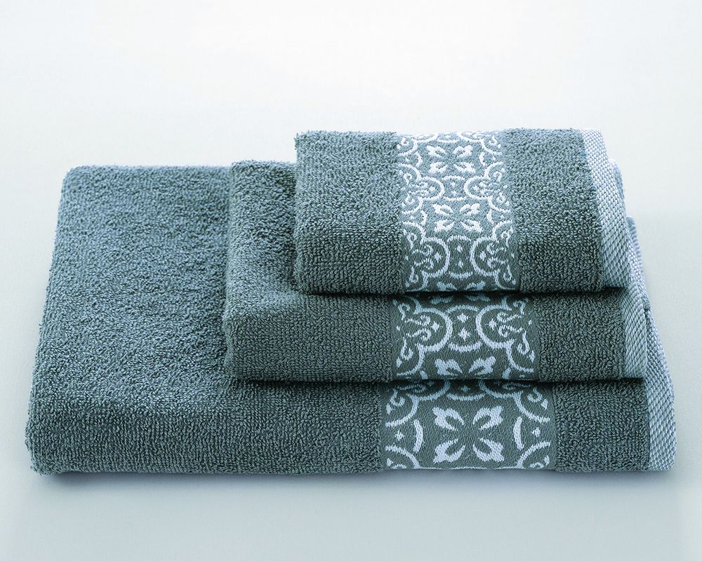 Полотенце махровое Мозайка - серый