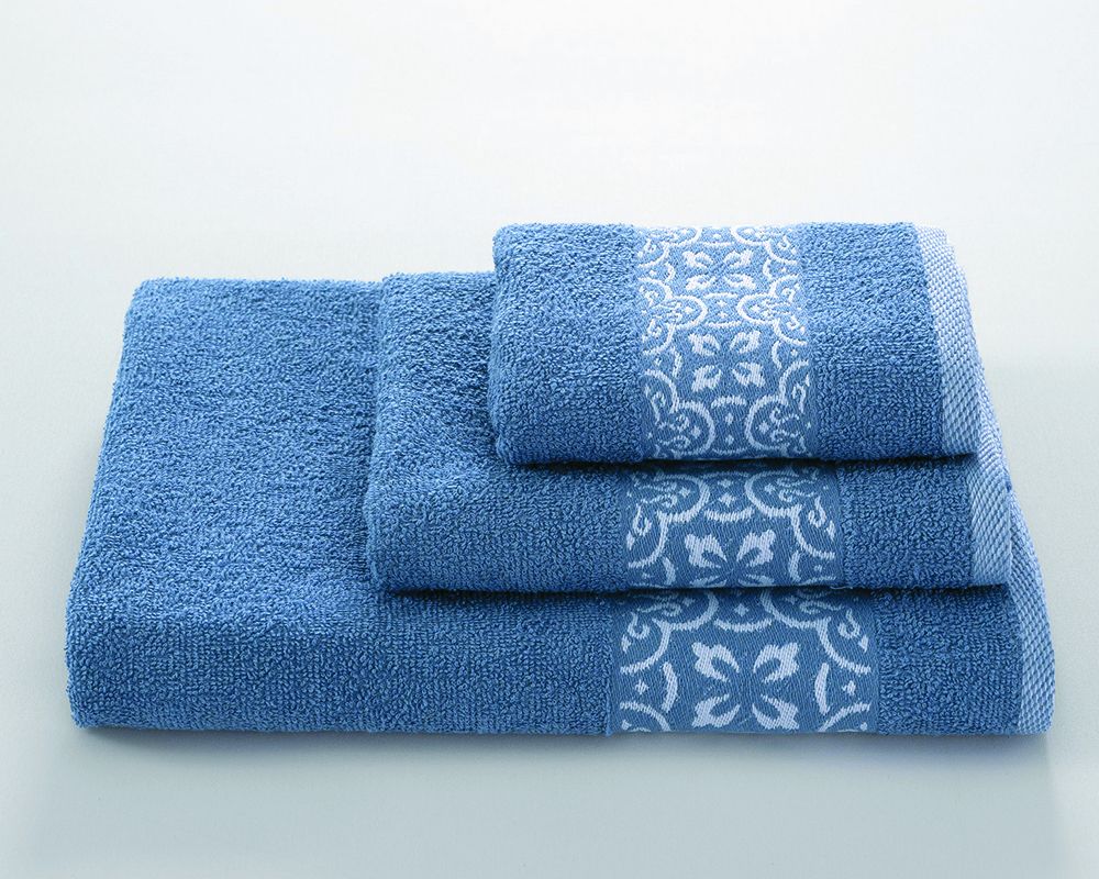 Полотенце махровое Мозайка - деним