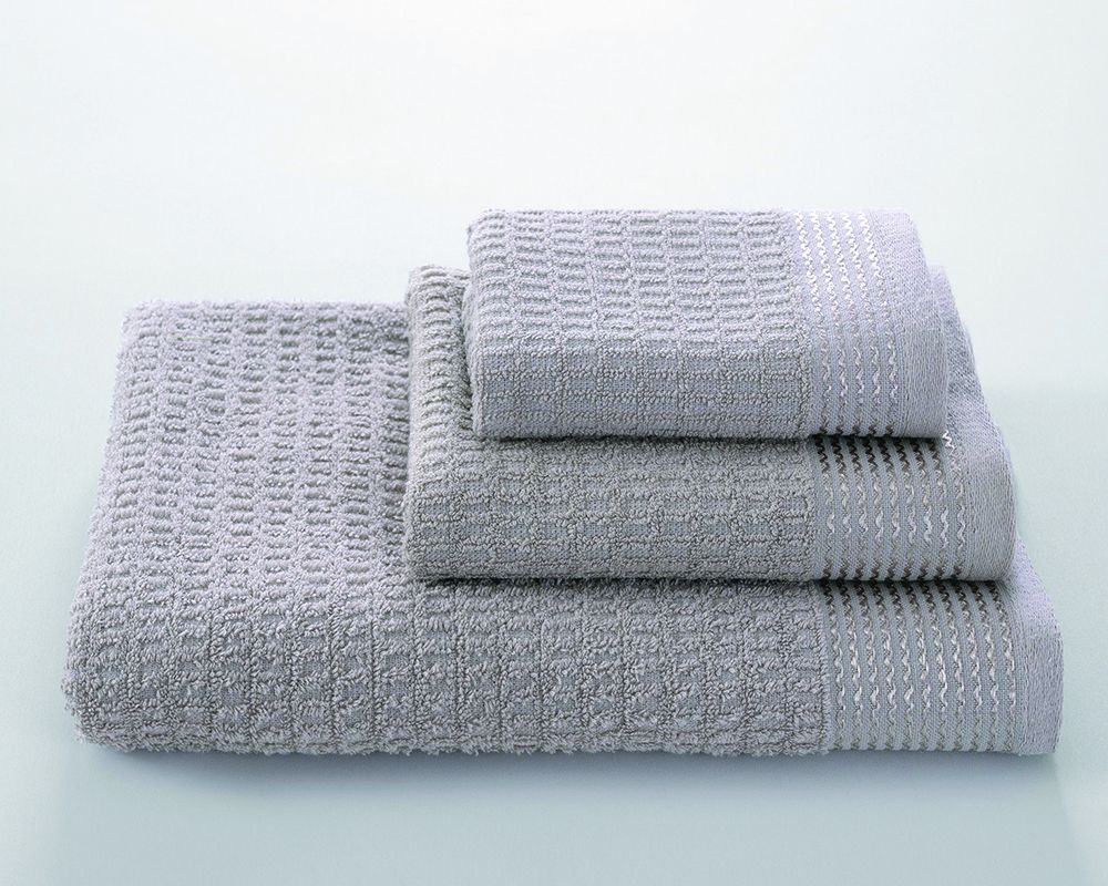 Полотенце махровое Волна - серый