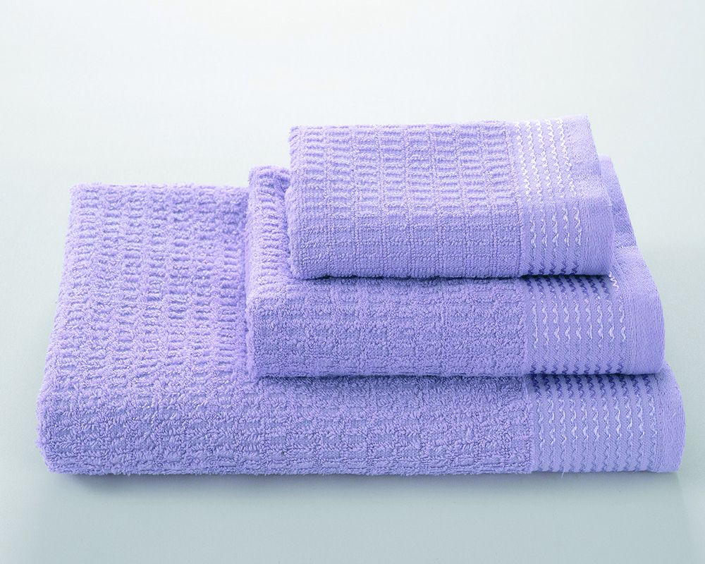Полотенце махровое Волна - лавандовый