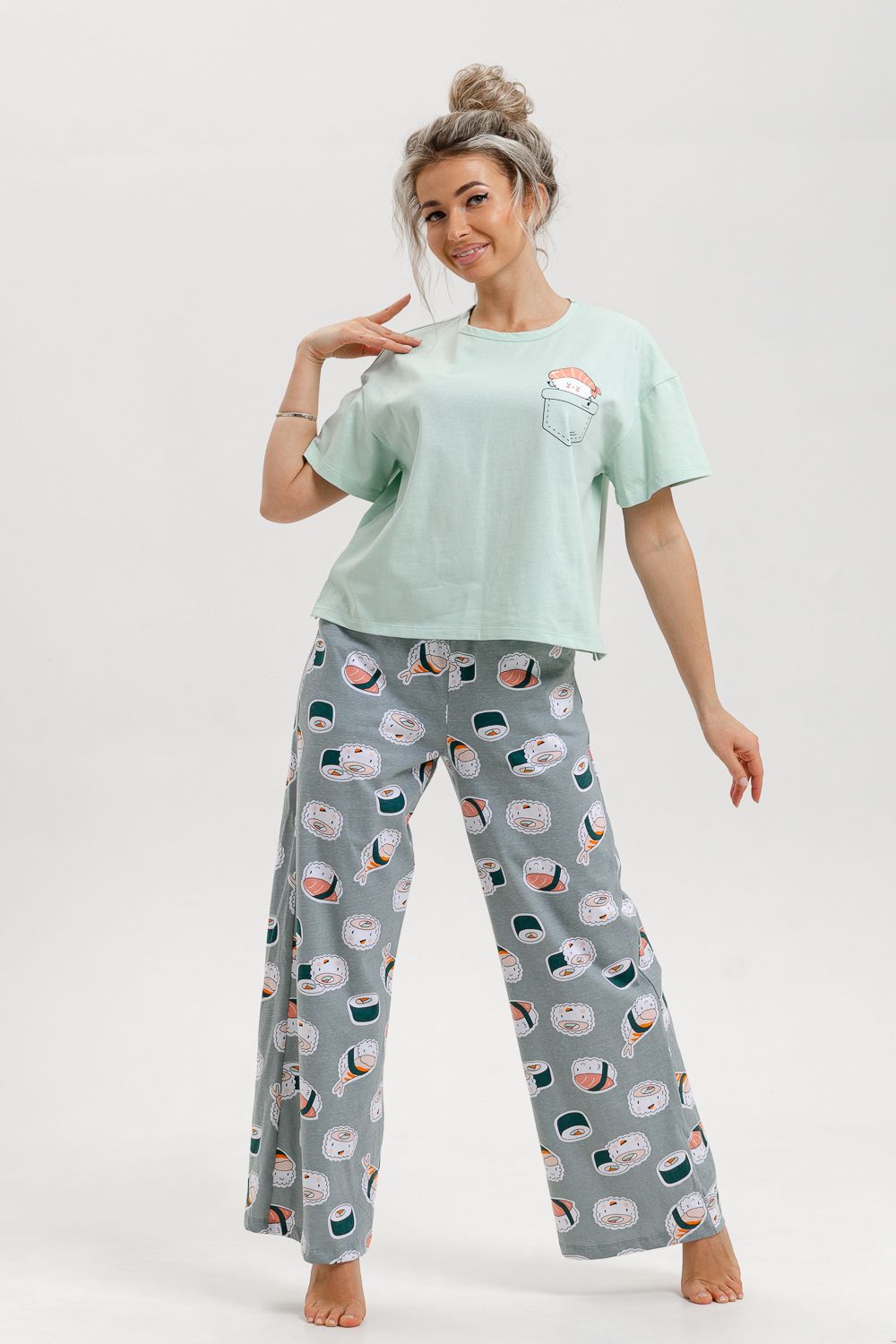 Костюм домашний арт. КД-00-007 - суши-роллы/васаби