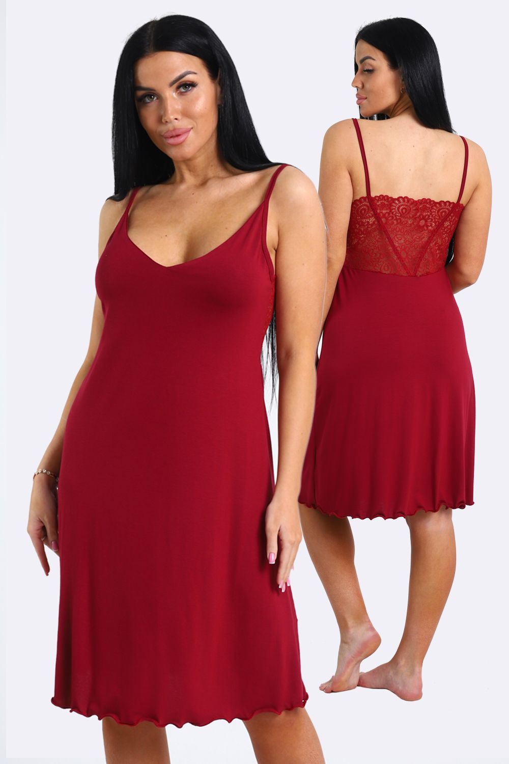 Сорочка 82047 - бордо