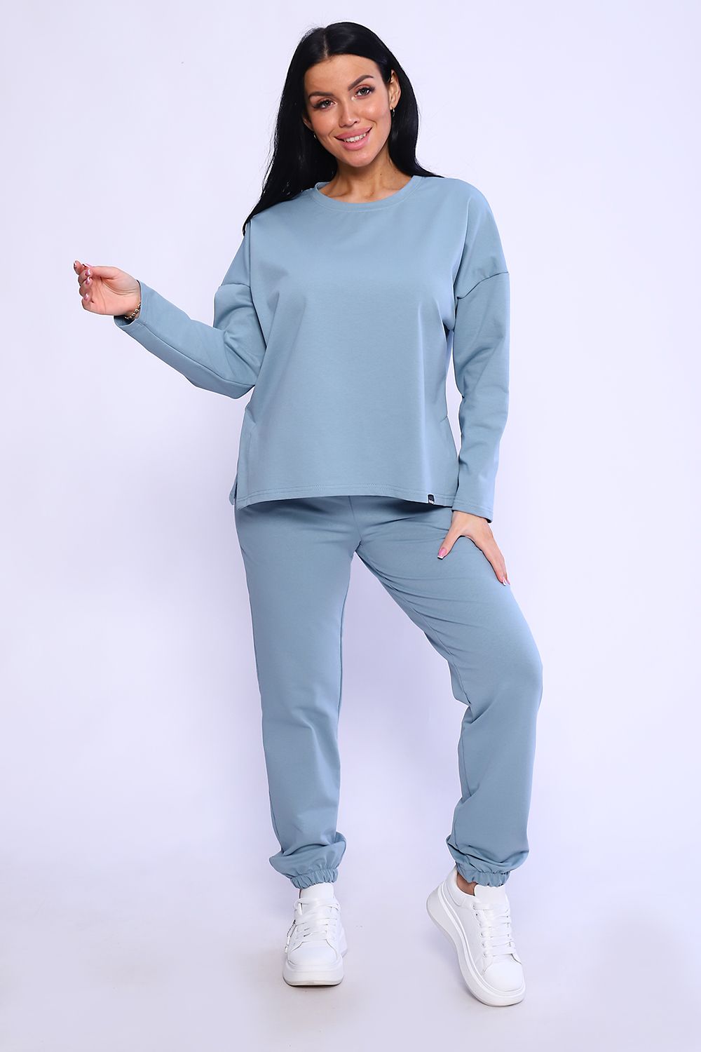 Костюм 80024 - серо-голубой