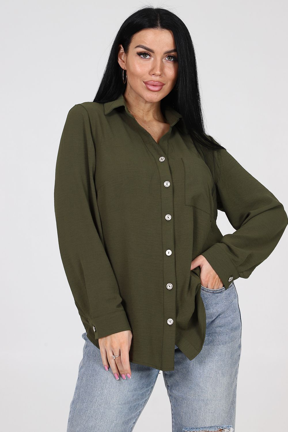 Женская рубашка 31799 - хаки