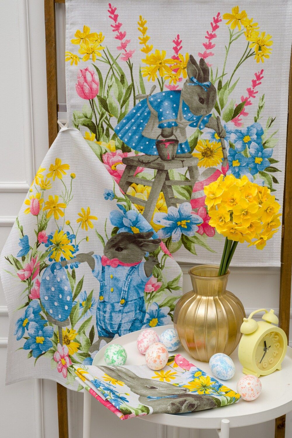 Полотенце подготовка к Пасхе - серый