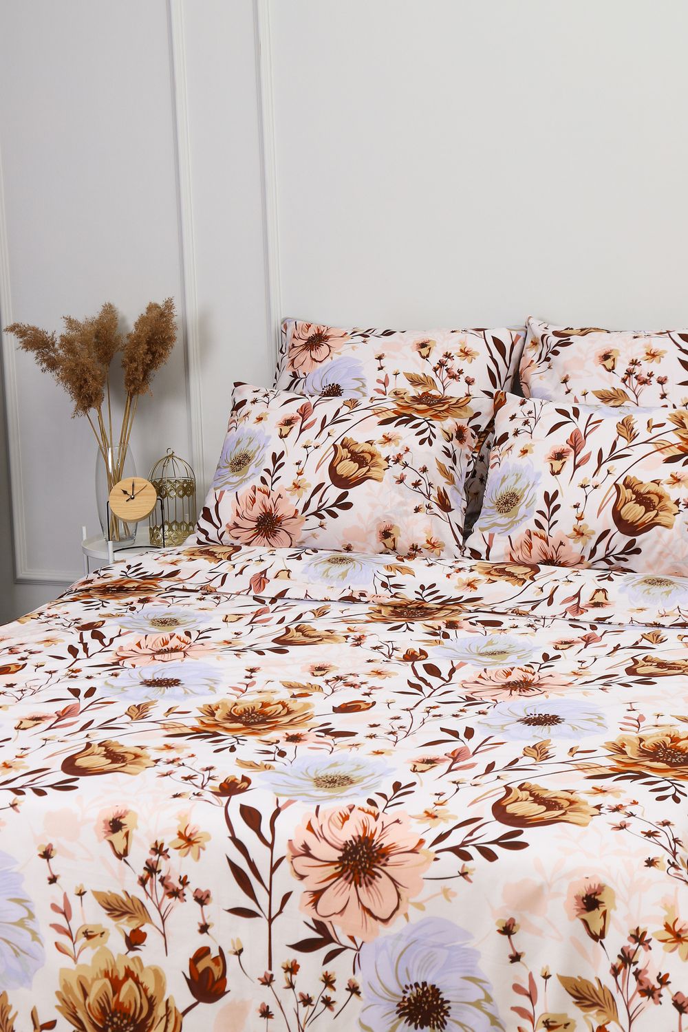 Пододеяльник поплин Светлая ночь - белый